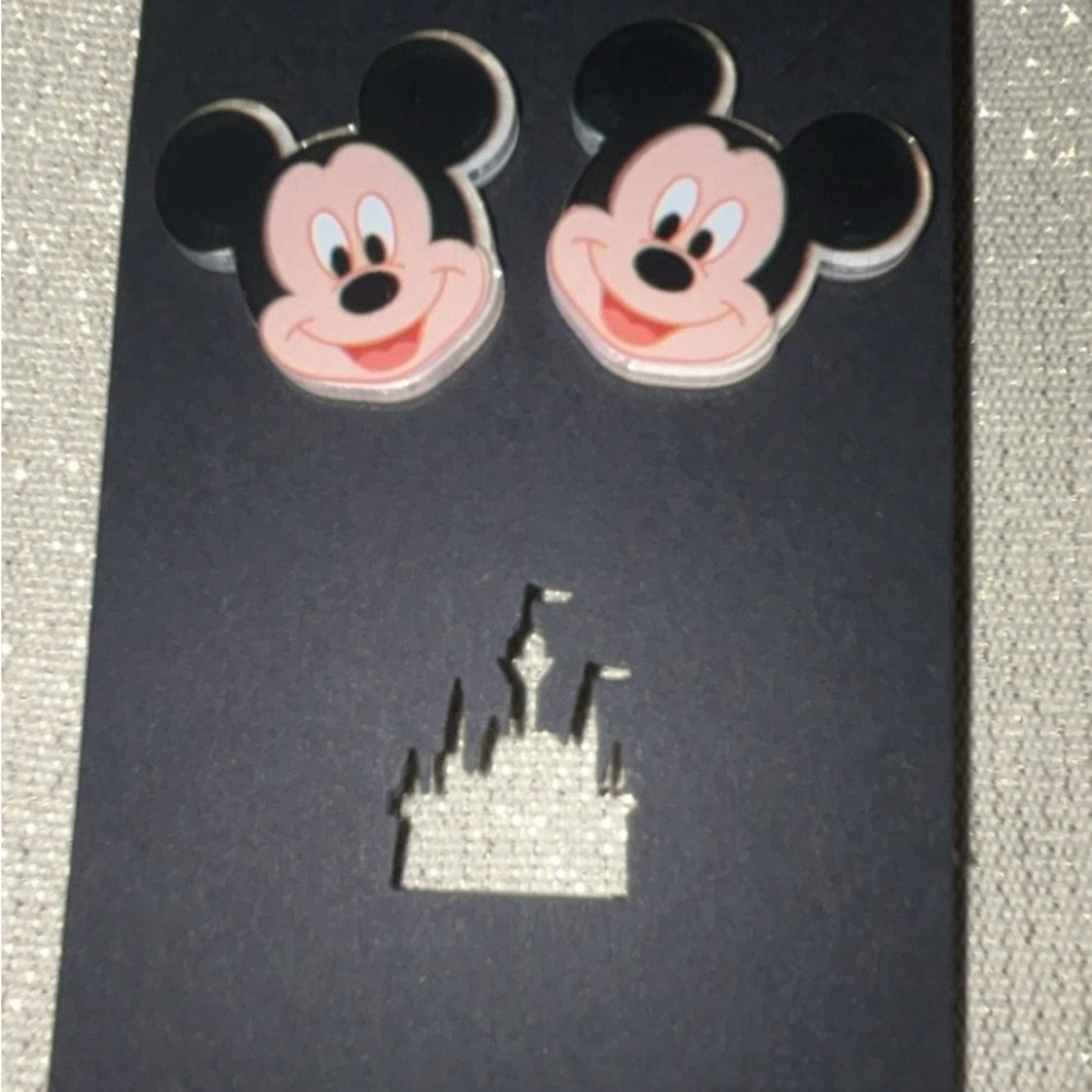 Mickey Mouse Black and White Kids Earrings